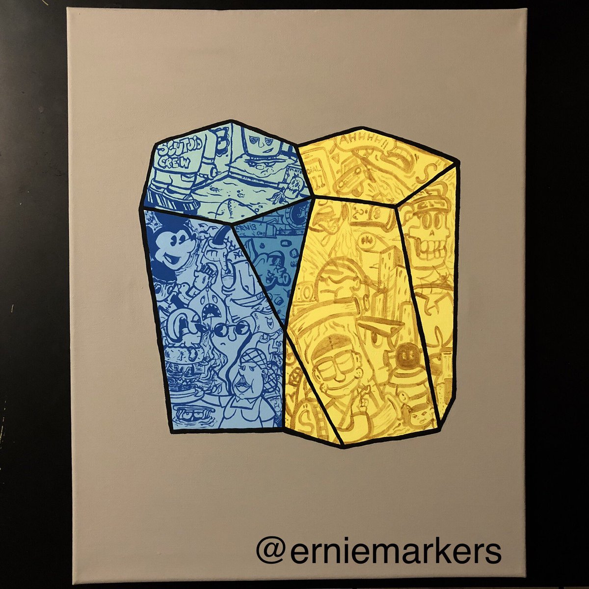 erniemarkers's tweet image. #Scutoid  acrylic // canvas 16x20. 

Enjoy!