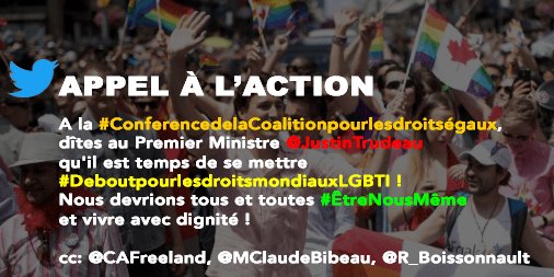 InfoDignity's tweet photo. Bonjour, @JustinTrudeau, j'ai hâte que le #Canada annonce de nouveaux engagements pour soutenir les droits #LGBTI à l'échelle mondiale lors de la conférence #EqualRightsCoalition #LGBTI #YVR #cdnpoli #SoiToiMême @ECivilsociety #VancouverPride https://t.co/pczUAyiXBR