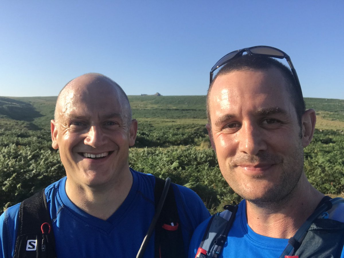 DrChrisHingston's tweet photo. Alpine start, trail running over Dartmoor past old familiar haunts, with old friend @highforever44 and an inadvertent (unofficial) first marathon distance for me. #BucketList #MvMtraining https://t.co/8l3BkaQPBi
