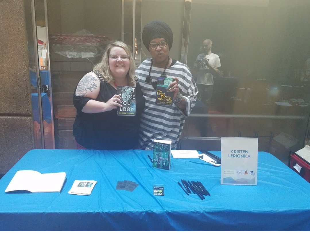 RayceenHRH's tweet photo. Here I am with #KristenLedionka @OutWriteDC https://t.co/Dqac3AtpB2