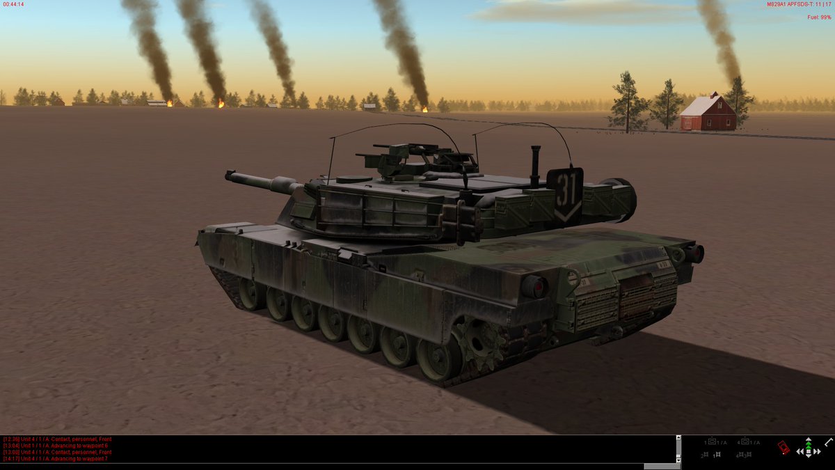 Magnum9846's tweet photo. A little armor action this morning... #SBPROPE #SteelBeasts #eSimGames https://t.co/f0ahkZL5QM