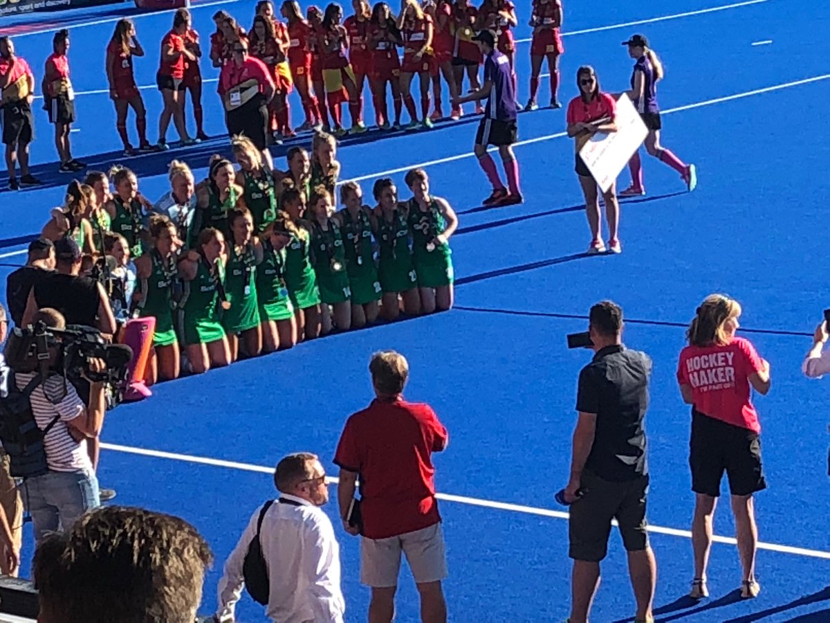 Irish team has just been presented with medals . Wonderful day for Irish sport