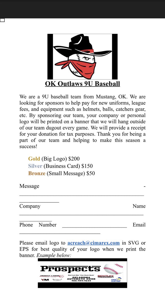 Looking for sponsor! Cheap advertisement and a great cause!!!!