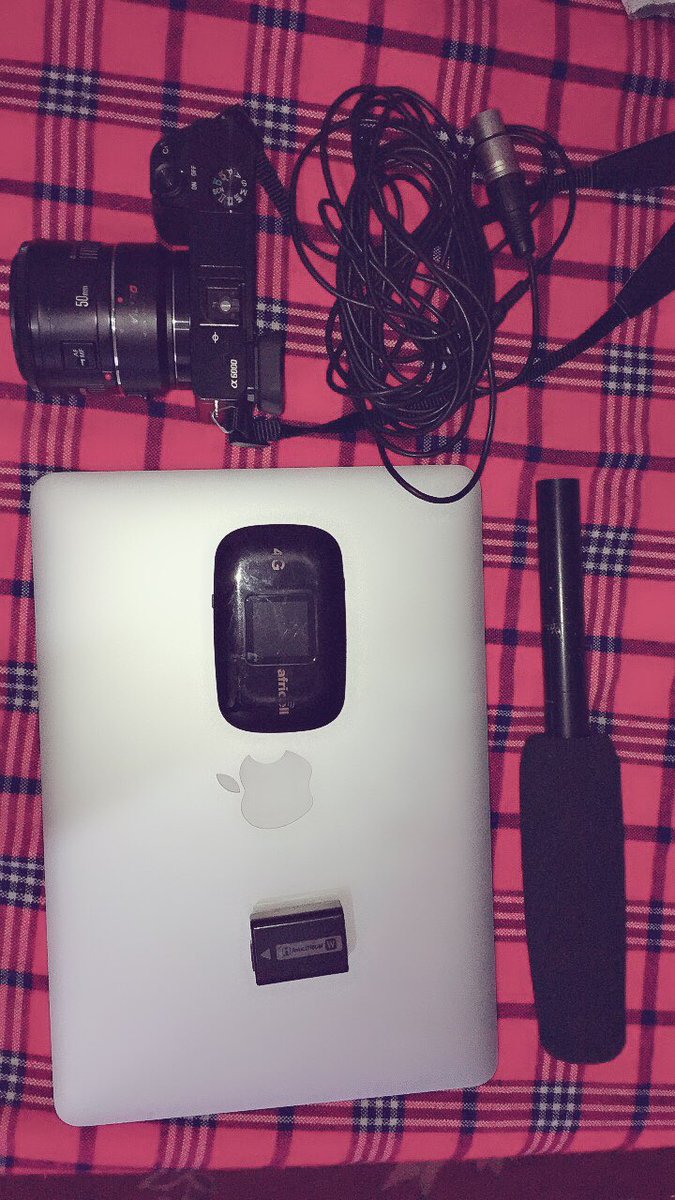 VincentOdoi's tweet photo. My whole production kit for today. #FilmsInRealTime https://t.co/5D94qxAZmF