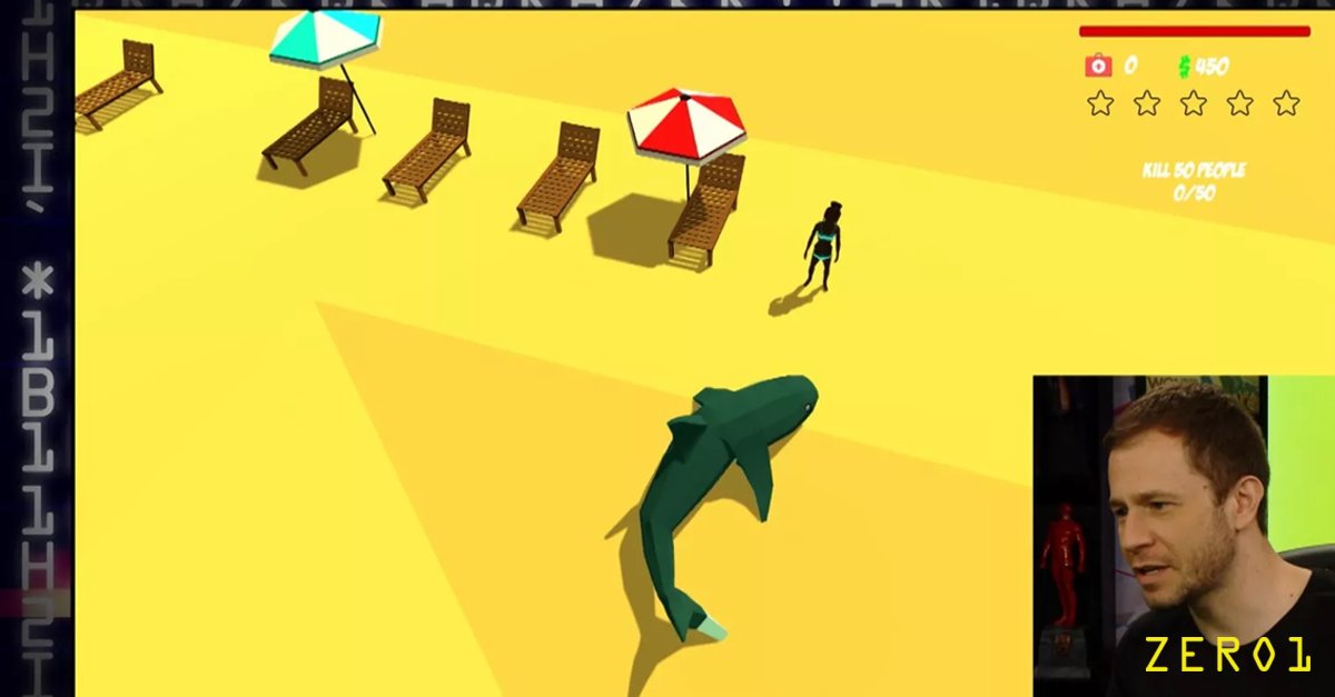 zeroumoficial's tweet photo. O @TiagoLeifert encarou os tubarões no gameplay 'Shark Simulator'. Vem conferir o vídeo estendido do #Zero1 https://t.co/WZc4T1deld #HUBZERO1 https://t.co/oJcAGjfdHl