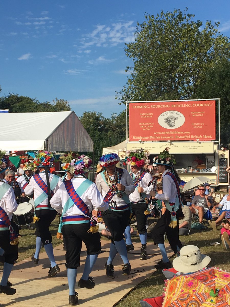 Morris Dancers. Burger stall.