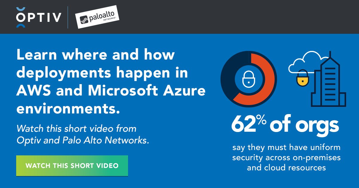 Join Optiv and <a href="/PaloAltoNtwks/">Palo Alto Networks</a>  for this on-demand webcast and learn how to ensure security of your AWS and Microsoft Azure #cloud deployments.   bit.ly/2KsPqg7