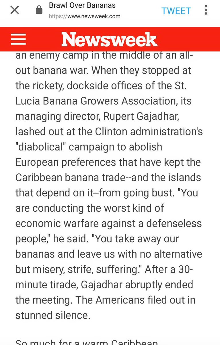 17. He went to a trade war with Europe over bananas