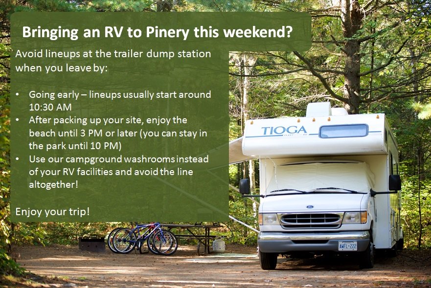 Are you camping in a trailer or RV this weekend? There will be lineups at the dump stations tomorrow; follow these suggestions to avoid frustration as you leave!