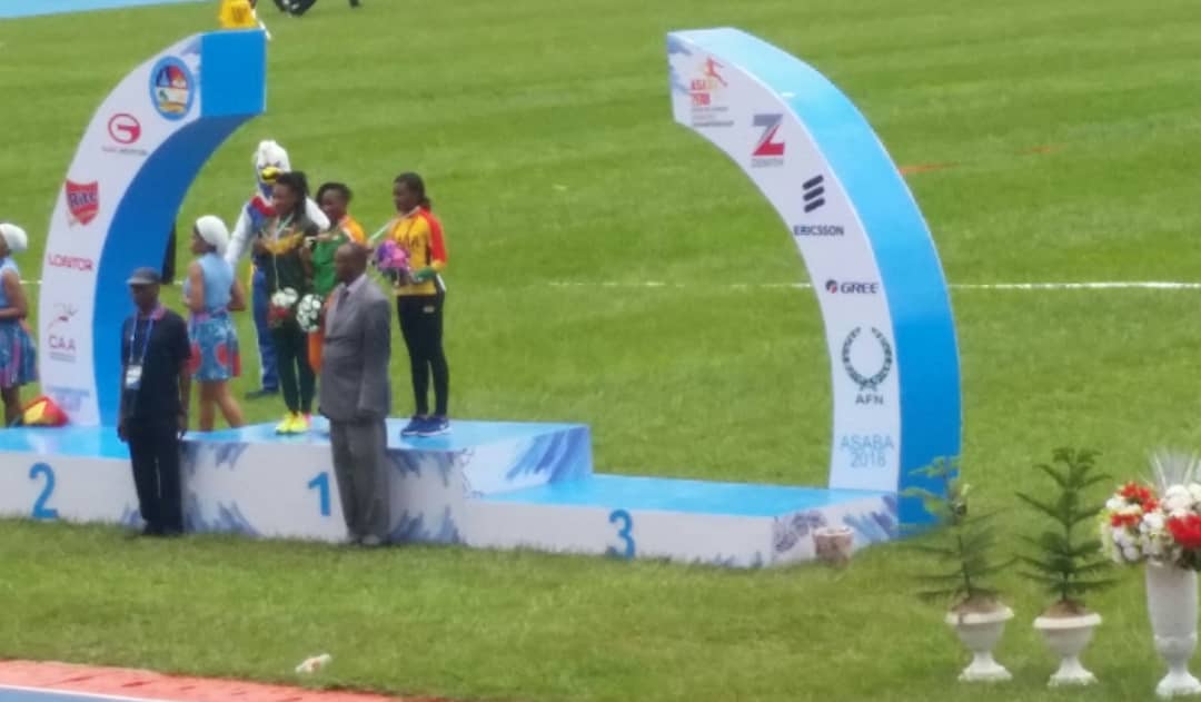 CRTV_web's tweet image. Championnat d'Afrique d'Athlétisme 2018: Abessolo Bivina Germaine 🇨🇲 médaillée d'argent du 200m.  C'est la 1ère  médaille du Cameroun dans cette compétition. #Asaba2018 #AthleticsAfrica