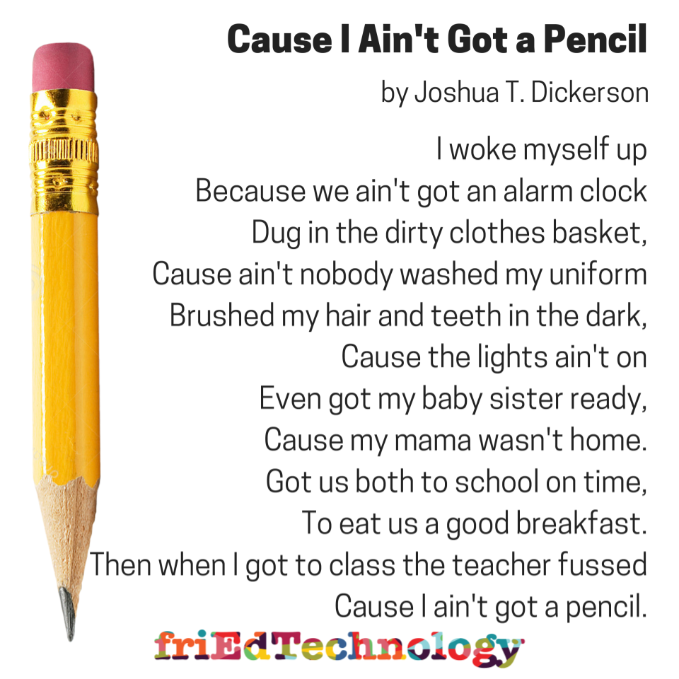 Something to think about this time of year as we're buying school supplies. For some kids, the "struggle is real" is more than a saying.