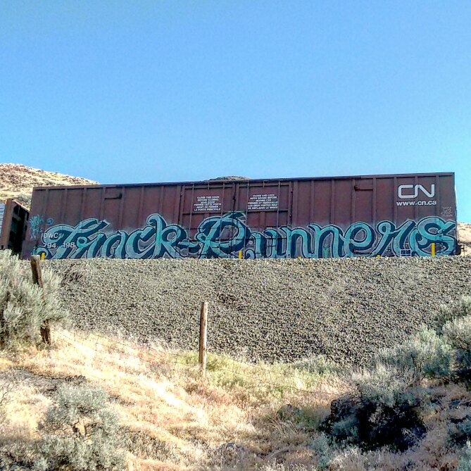 GraffitiExpress's tweet photo. Track Runners
#kamloops #train #graffiti #art 
#trackrunners https://t.co/u4WT4kaStp