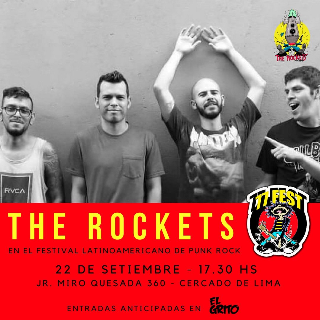 77Fest1's tweet photo. @TheRocketscr desde Costa Rica en el #77Fest!!! Imperdible!!!! Encontrá las entradas anticipadas en @GritoTienda! Ya queda menos para el Festival Latinoamericano de Punk Rock! #Festival77fest #77festVOL1 #punkRock https://t.co/keEOjmpqTO