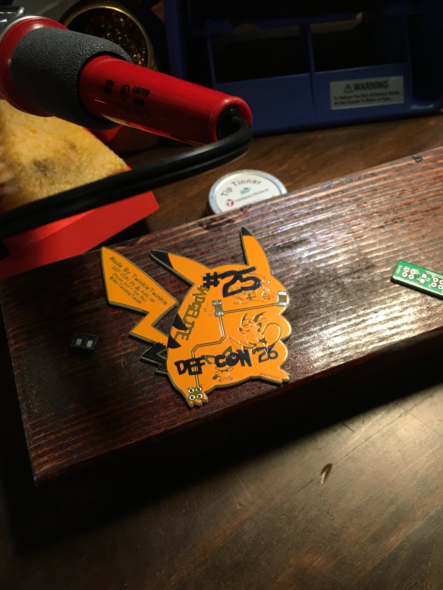 popuhltronz's tweet photo. Assembling this #fatpika #sao and thinking fondly about #defcon ... thanks @mrtwinkletwink for these sweet add-ons! https://t.co/bfZl2adSPp