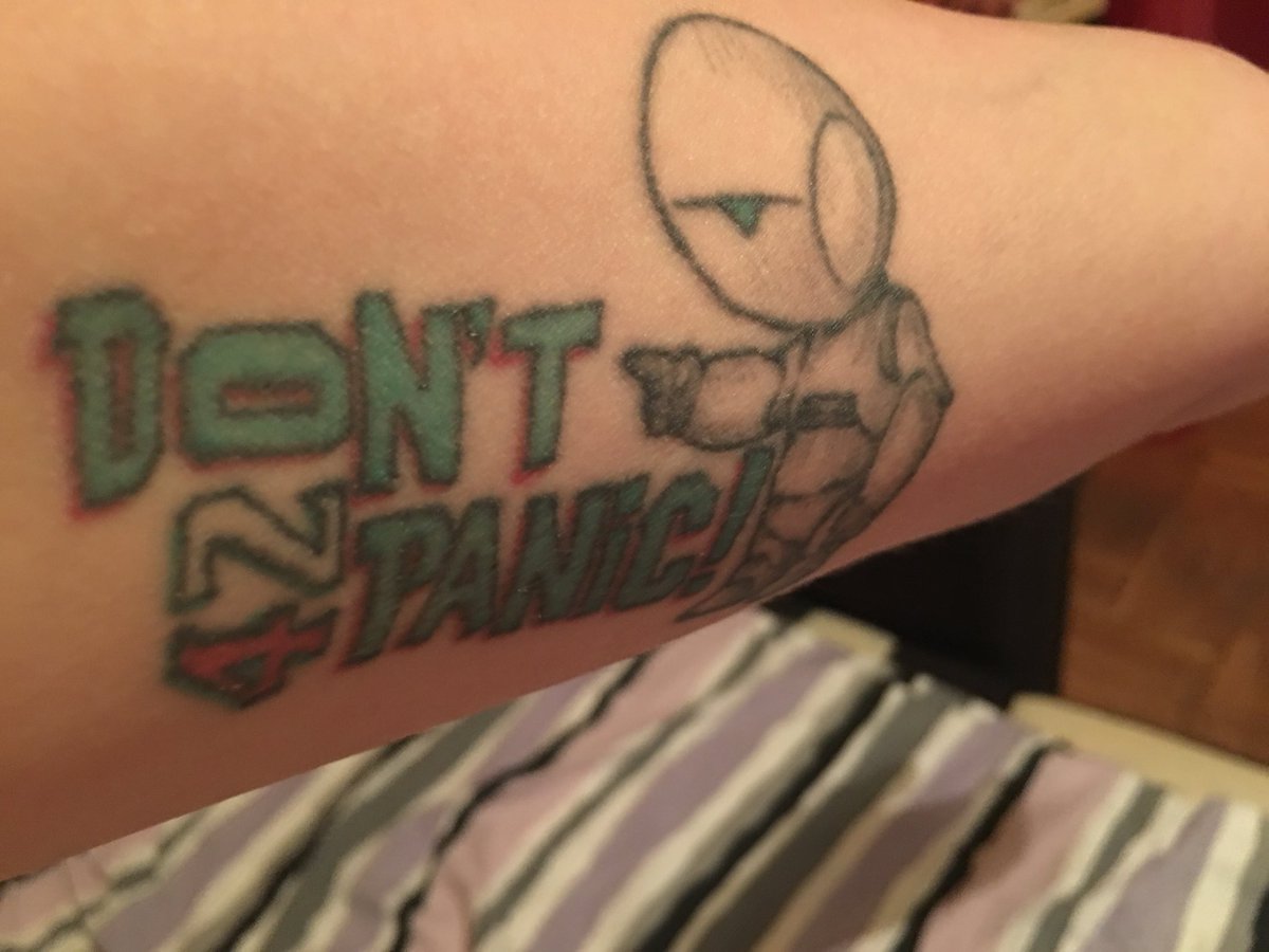 Marta Gut On Twitter I Have A Don T Panic Marvin4000 Tattoo On My Arm But I Always Panic A Lot People Can Confirm