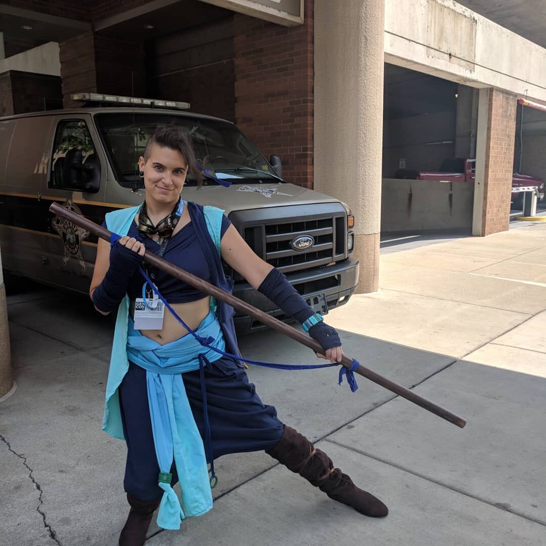 For a first-time cosplay, I am thrilled with the result  #criticalrolecosplay #firstcosplay #beauregard2018 #genconcosplay #alloftheblue #strongwomen