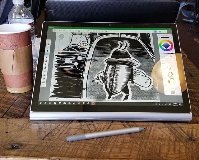 bronkula's tweet image. #drawing #comics at #maxfields on the @surface using #autodesksketchbook