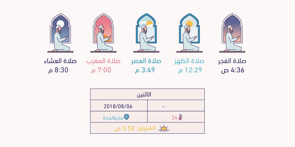مواقيت الصلاة في المملكة حسب تقويم أم القرى ليوم الإثنين الموافق 11 شعبان 1435 هـ صحيفة تواصل الالكترونية