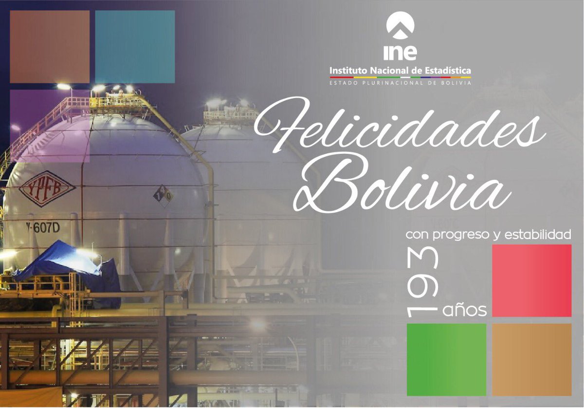 INE_Bolivia's tweet photo. En los 193 años de independencia de nuestra querida #Bolivia, @INEOficialBo te invita a descargar el folleto informativo con datos estadísticos del país.
👉 https://t.co/t0IWcymFXF 

#OrgulloBoliviano♥️💛💚 https://t.co/gwbvnHCJPe