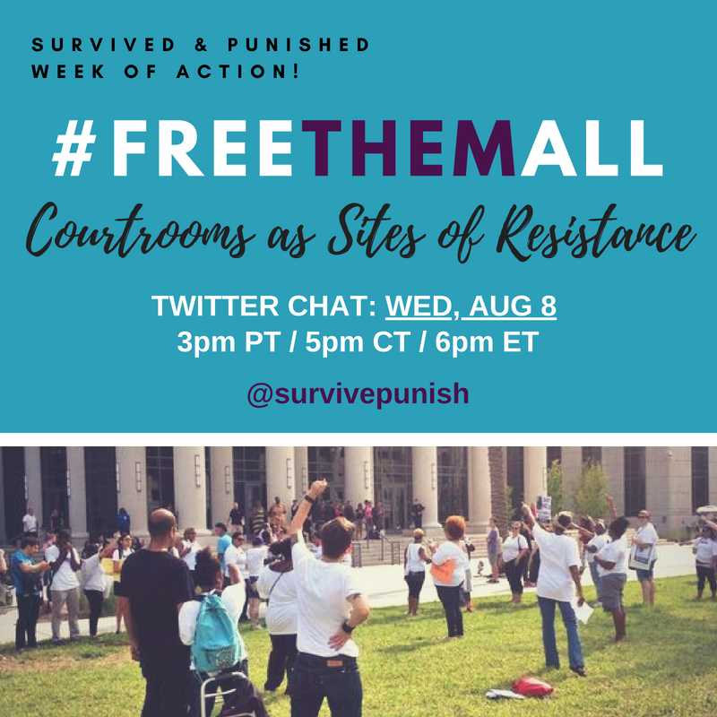 Image: Activists at a direct action in front of Duval County Courthouse in Jacksonville, FL demanding the freedom of Marissa Alexander, 2015