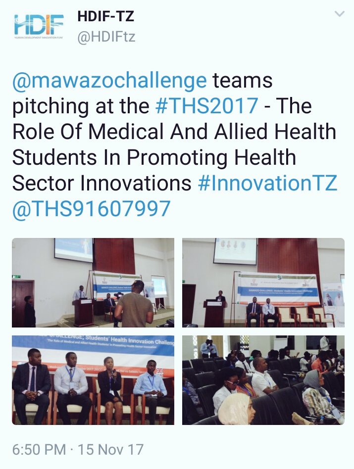 DrArabiFrank's tweet photo. With 99 Days to go to 5th @TzHealthSummit 2018 (#THS2018) with a Theme “Tanzania Health Sector Industrialization.Progress Review and Unlocking Persisting challenges"
LAST YEAR was a Great Experience to attend& Present(pitch) at 4th #THS2017,representing @mawazochallenge Startups https://t.co/4J2JGnoBsd