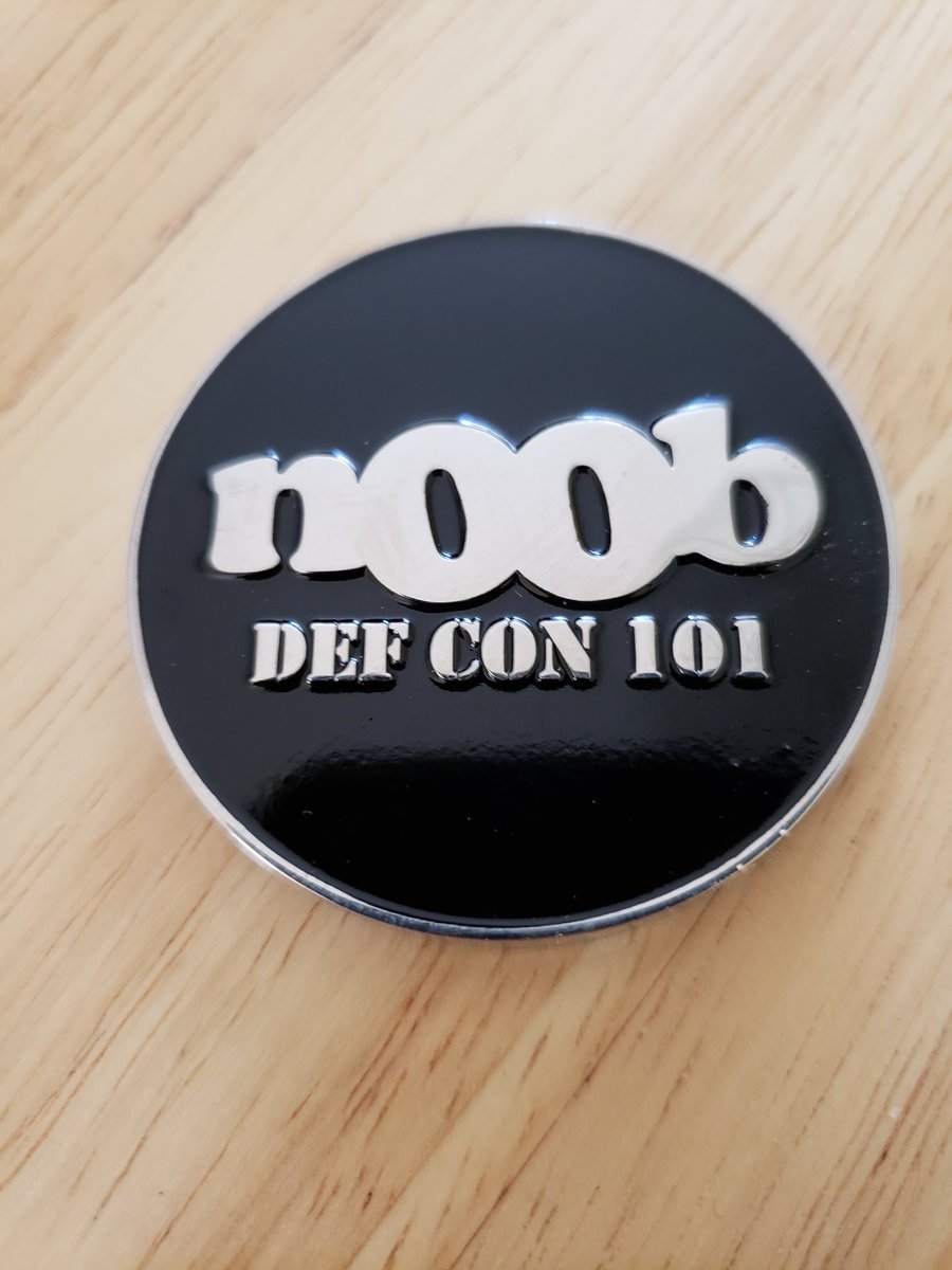 defcon101's tweet photo. As you pack for @defcon don't forget to pack your gear for trading. We have a few n00b coins remaining and looking for good homes. https://t.co/EHrgfLdeB8