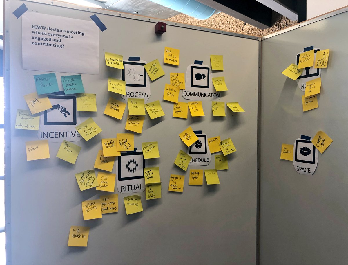 k10watkins's tweet photo. Spending Sunday at the @stanforddschool redesigning meetings to suck less. Thank you, @kkrummeck! #HacktivationNation @schoolretool https://t.co/9shK08xjWJ