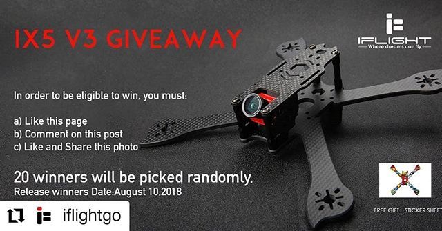 vic_man_fpv's tweet photo. #Repost @iflightgo
• • •
iX5 Giveaway
#fpvracer #fpvlife #drones #dronesticker #droneracing #fpvfreestyle #fpvdroneracing #iflightgo #iflightix5v3 https://t.co/gSKKHnRDOA https://t.co/D3fPBlmXnL