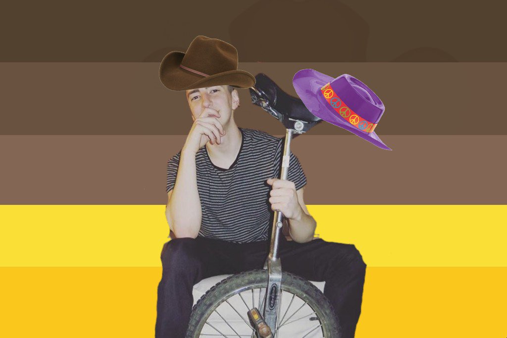 favesyeehaw's tweet photo. Reggie Webber and his monocycle say yeehaw! https://t.co/tUVuNFuWVL