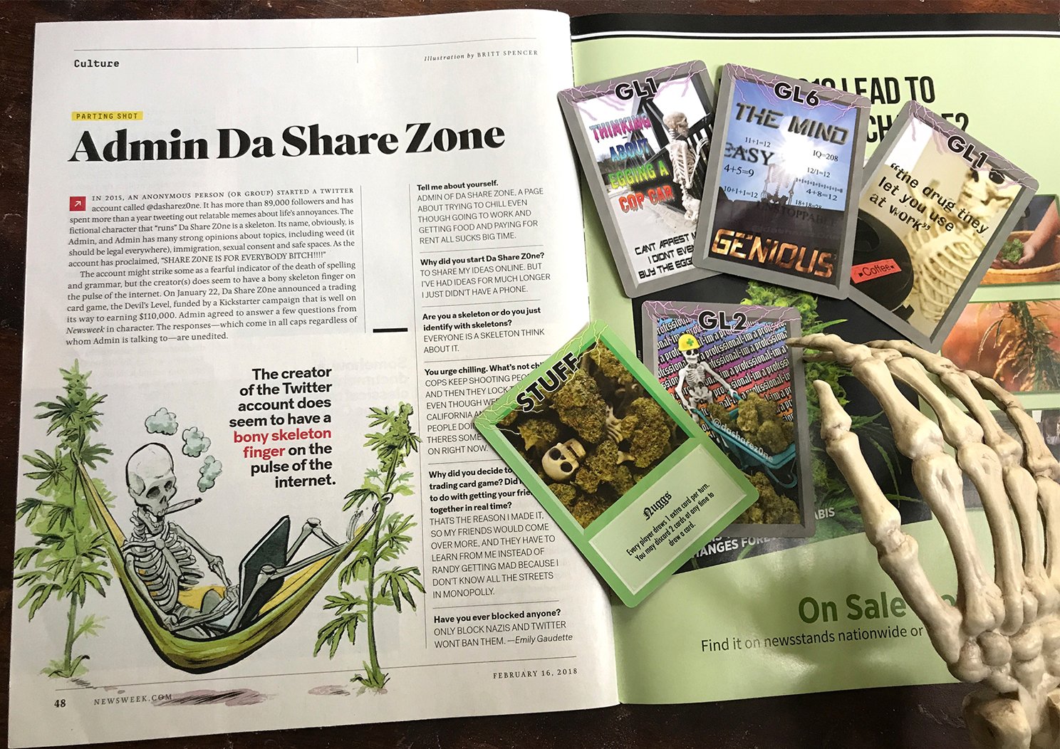 THANKS @Newsweek FOR DA INTERVIEW - FINNALY GOT MY COPY OF THE MAGAZENE - HERE ARE SOME MORE CARD’S FROM MY GAME “THE DEVILS LEVEL” A FEW COPYS ARE LEFT FOR SALE AT https://t.co/Qtp3