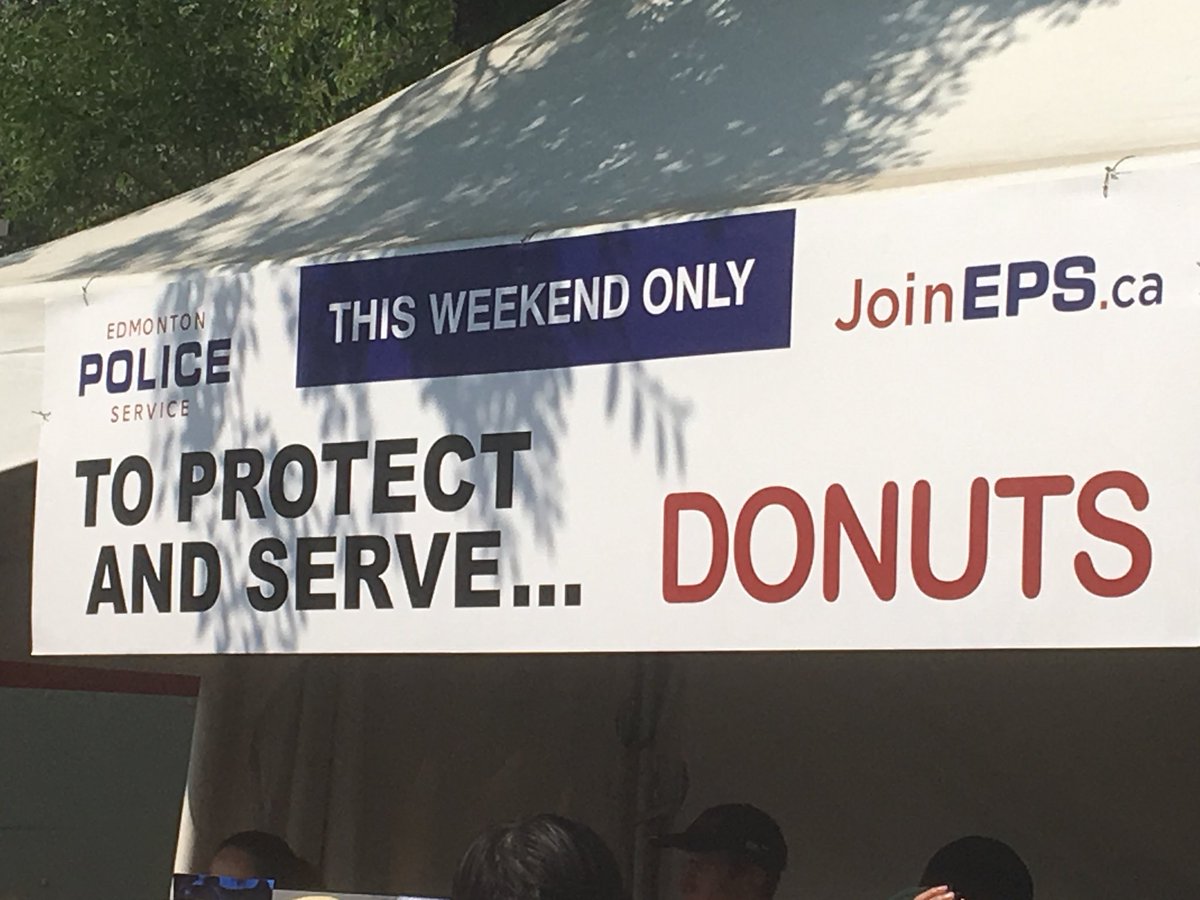 To protect and serve... donuts. #edmontonpolice #HeritageDays