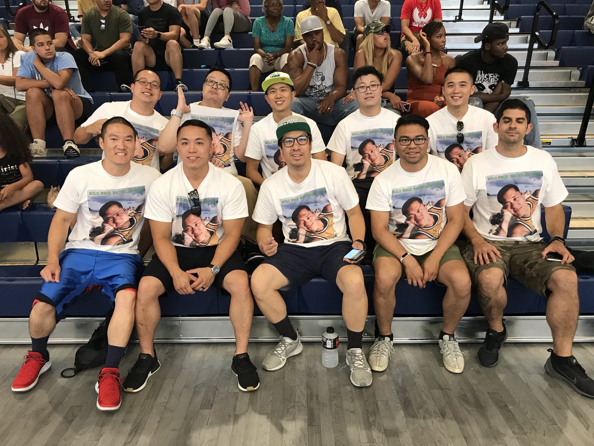 RikDaddy's tweet photo. #BoloBros made our way to the @isaiahthomas #ZekeEnd basketball tournament to support our boy @JCrossover like we do every year. #BreakingBolo #BachelorParty #BuiYah https://t.co/Sb8TLJnzvi