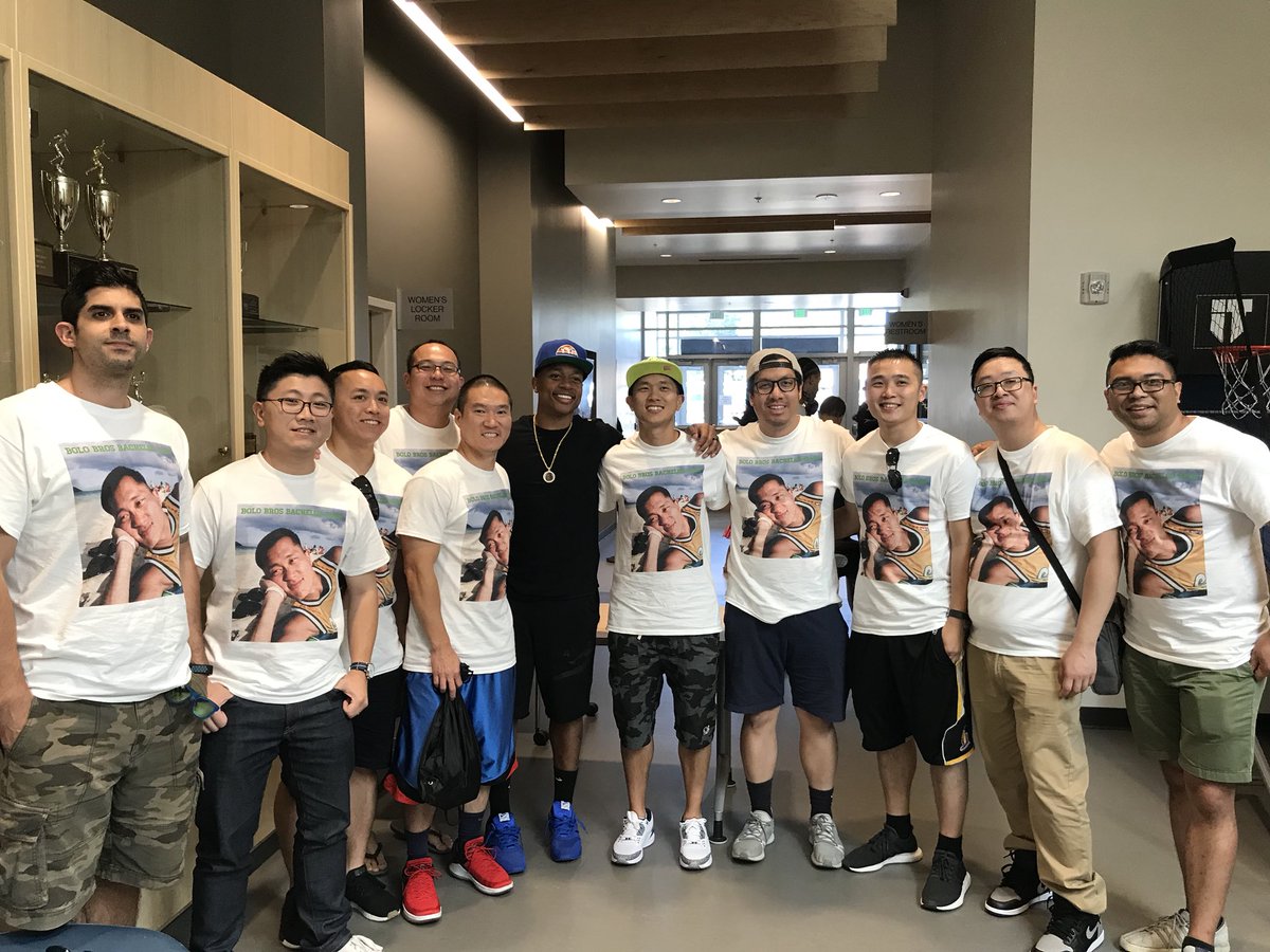 RikDaddy's tweet photo. #BoloBros made our way to the @isaiahthomas #ZekeEnd basketball tournament to support our boy @JCrossover like we do every year. #BreakingBolo #BachelorParty #BuiYah https://t.co/Sb8TLJnzvi