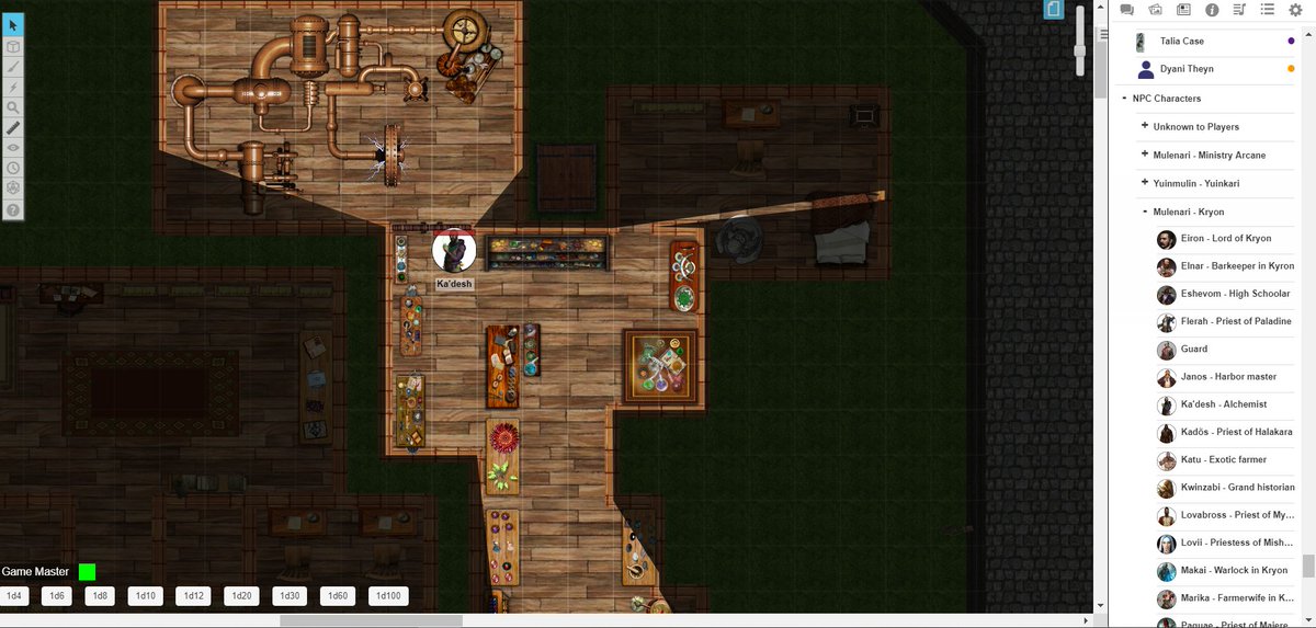 Elvolganta1's tweet photo. The master alchemist has found that his brewing station had been upgraded for the coming campaign and he was pleased...!
@roll20app @GabrielPMC2 #DnD #dnd2018 #dungeonsanddragons #dnd5e #DMwork #DMthings #Alchemy #steampunk https://t.co/Y6HW6m3EqF