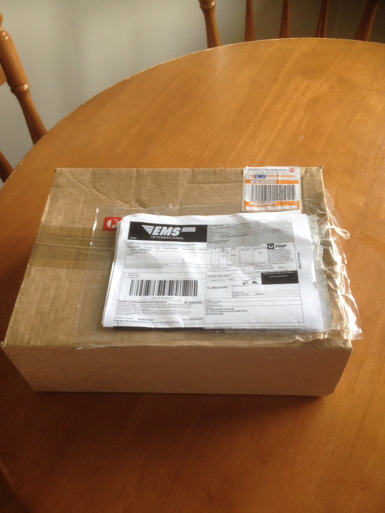 CatleyChristian's tweet photo. My Package has arrived from Australia. Supporting @DJRTeamPenske and @smclaughlin93 in the @supercars Championship. @nzpost @auspost #VASC #Motorsport #GoScott #17 #ShellvPowerRacing 😃👍🏻👍🏻✊🏼✊🏼 https://t.co/YxmakWkjnQ
