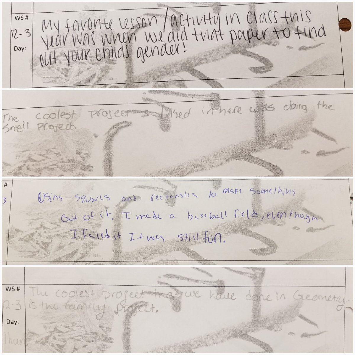 tsazhina's tweet photo. Found these pics, can't believe I forgot to post it. This is what my students remember as a fun project/activity. Some of them from the second week of school. I think it means that they've learned something. I miss my Geometry class 🙁 https://t.co/FjFZZfi7Zt