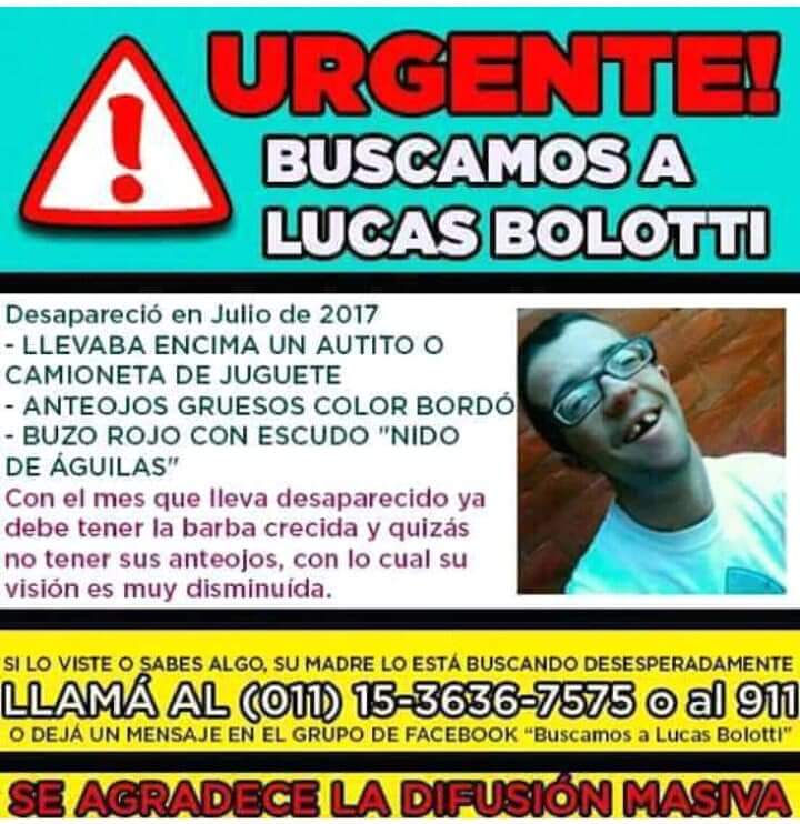 a_bolotti's tweet photo. Donde está lucas bolotti? Ayuden con un RT https://t.co/7jDyfEMpKL
