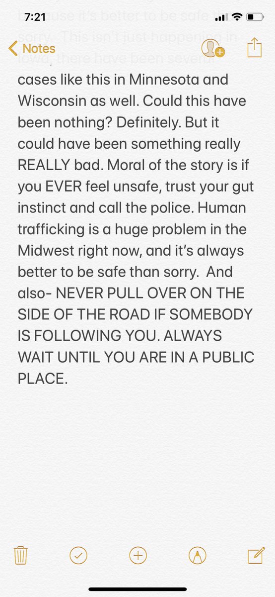 WINONA LADIES: this happened today. Keep your eyes open for anything similar to this and if you ever feel unsafe call the police. Tell your friends that this could be happening in and around Winona