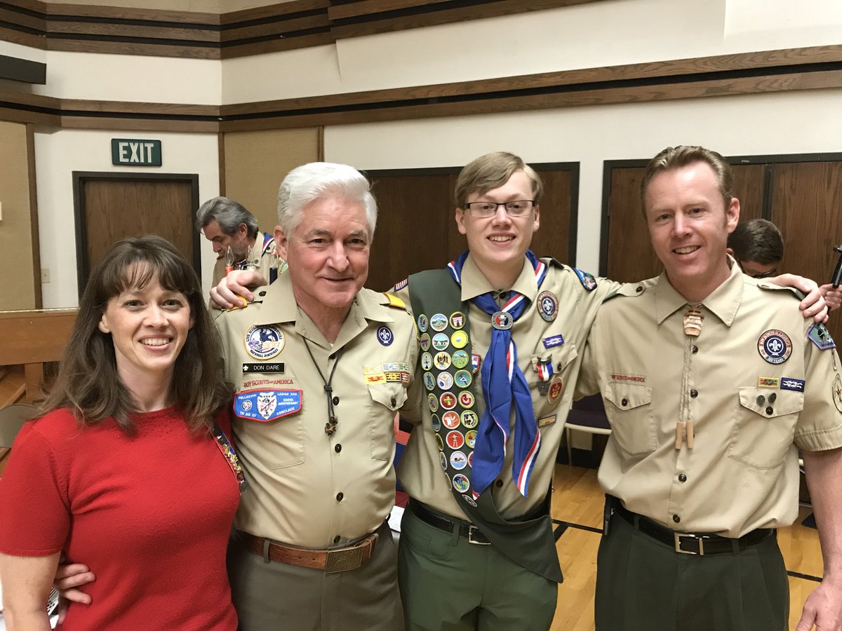 Knoxville’s newest Eagle  Scout — Blake Peterson and his proud parents. Honor to be invited to his Court of Honor. #WATE