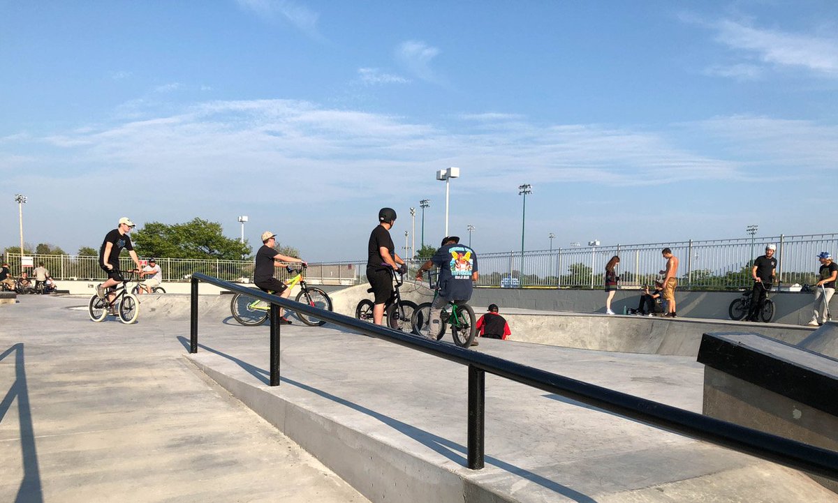 jacquiewalker4's tweet photo. Congratulations to family &amp; volunteers who spent YEARS developing the @RockinForRice Peace Park. It's open &amp; already drawing active bikers, skaters, &amp; boarders outside @NorthTownCenter. A positive legacy left to her community by #AlixRice. @news4buffalo https://t.co/95EhcNPtt4