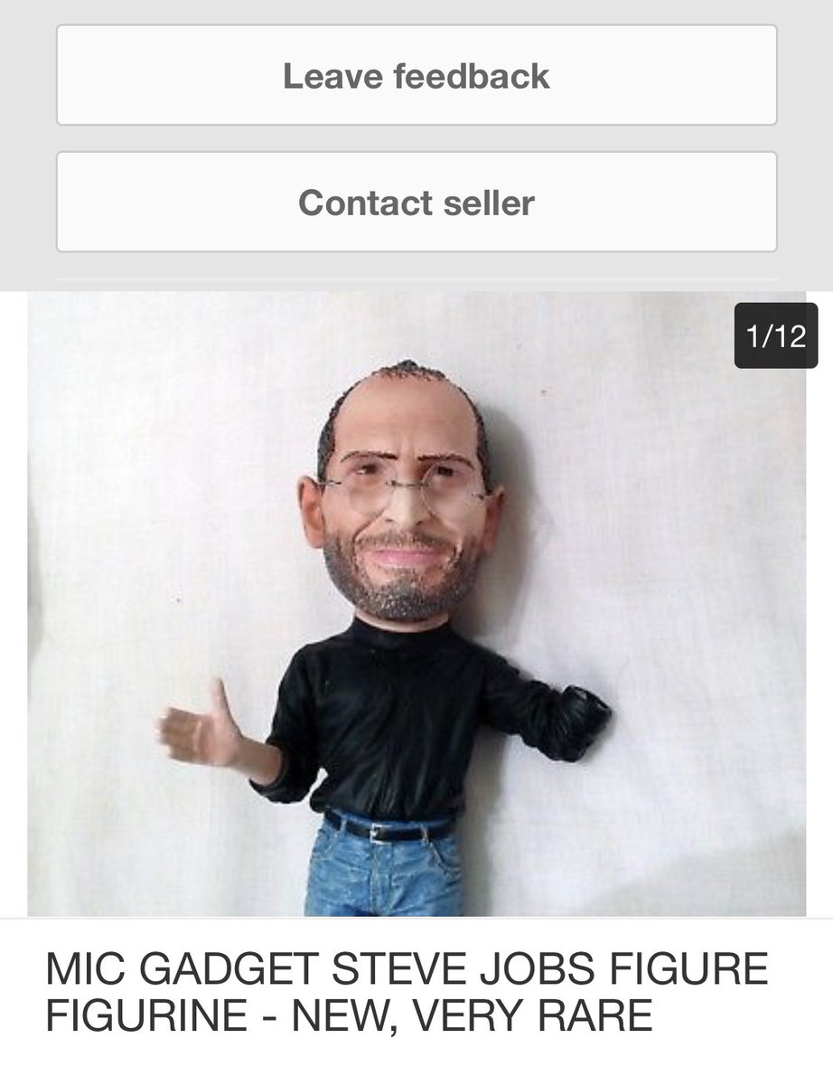 ABMilliren's tweet photo. I. Won. On. eBay. (Yes, extremely rare Steve Jobs figurine!) #AppleObsession https://t.co/ckbZnml0n5