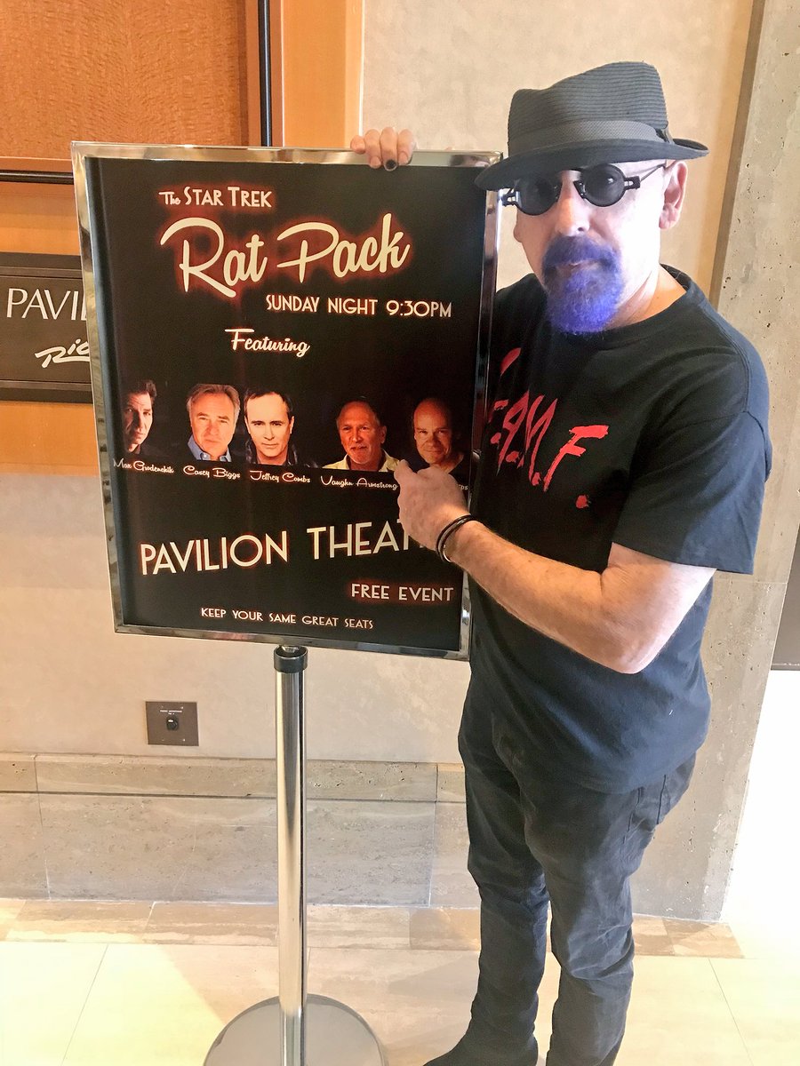 DS9Doc's tweet photo. That’s all for #STLV 2018! But if you’re still in town don’t forget to join us tonight for #DS9’s own Rat Pack performance! https://t.co/wWdLuNSw4t