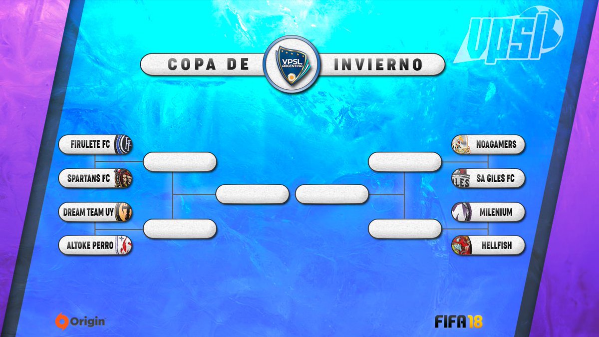 vpslargentina's tweet photo. 🏆❄️ SORTEO COPA DE INVIERNO ❄️🏆

⛄️Continua el camino para saber cual es el equipo mas p̶e̶c̶h̶o̶ frio de VPSL Argentina!

▶️ 4tos de Final:

🔷@Firulete_FC vs @SpartansFC8
🔷@DTUYOficial vs @AltokePerro19 
🔷@noagamersok vs @GilesFc 
🔷@MileniuM_PC vs @Hellfish_CA https://t.co/RzoJhOzJp5
