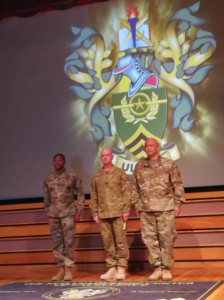 WO1_USASMA's tweet photo. After 8 weeks of academics the international students who will make up Sergeant Major Course Class 69 at USASMA have graduated from the international pre-course. Congratulations to WO1 Killen and all international student. #PME https://t.co/6uNb9c3wS7