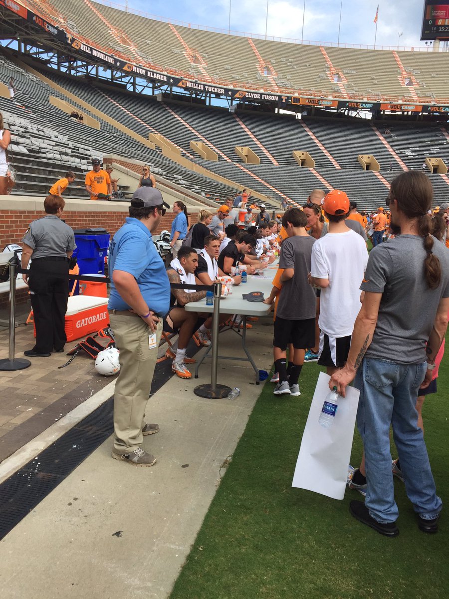 Want to give a special shout out to all the #Vols  that took time to autograph for my sons today. They will never forget it.