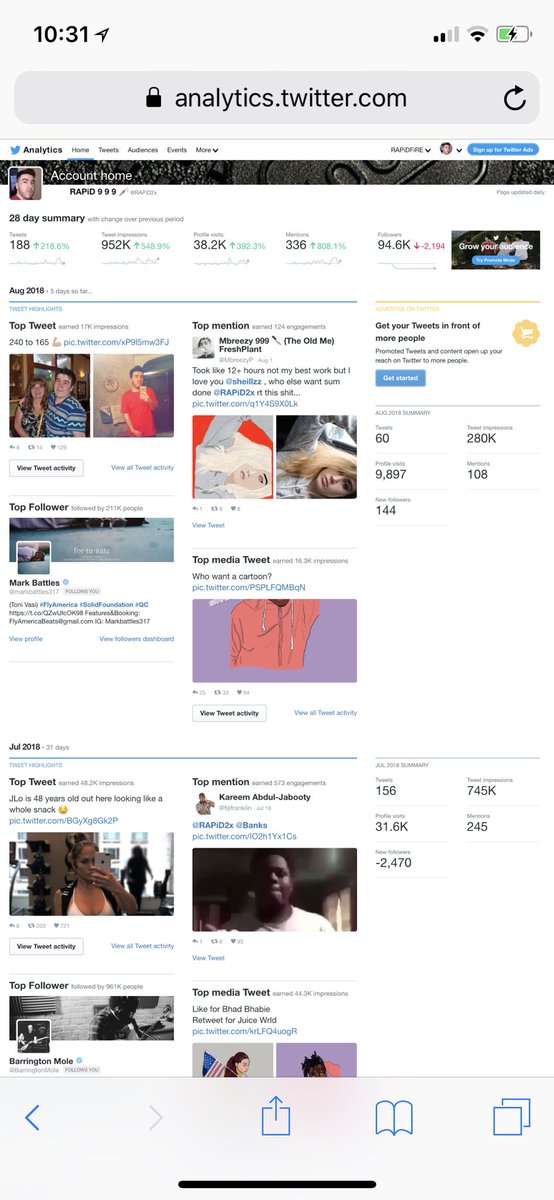 RAPiDFiREiSODMG's tweet photo. Peep my impressions, fuck clout don’t need it 💯😤 #999Movement https://t.co/rYuFVJwuJI