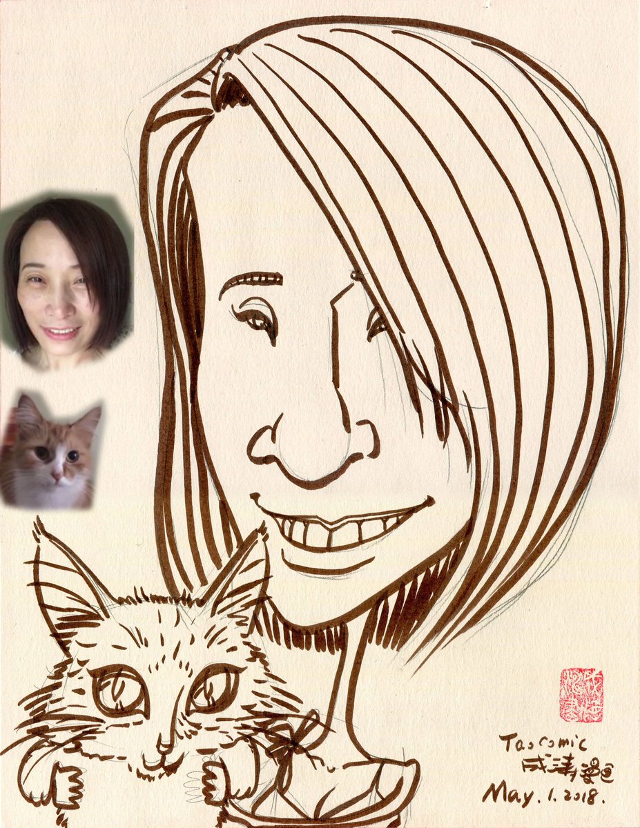 寥寥几笔～订单排长队了，再接几单就不接了。¥100起，要的给我微信号即可