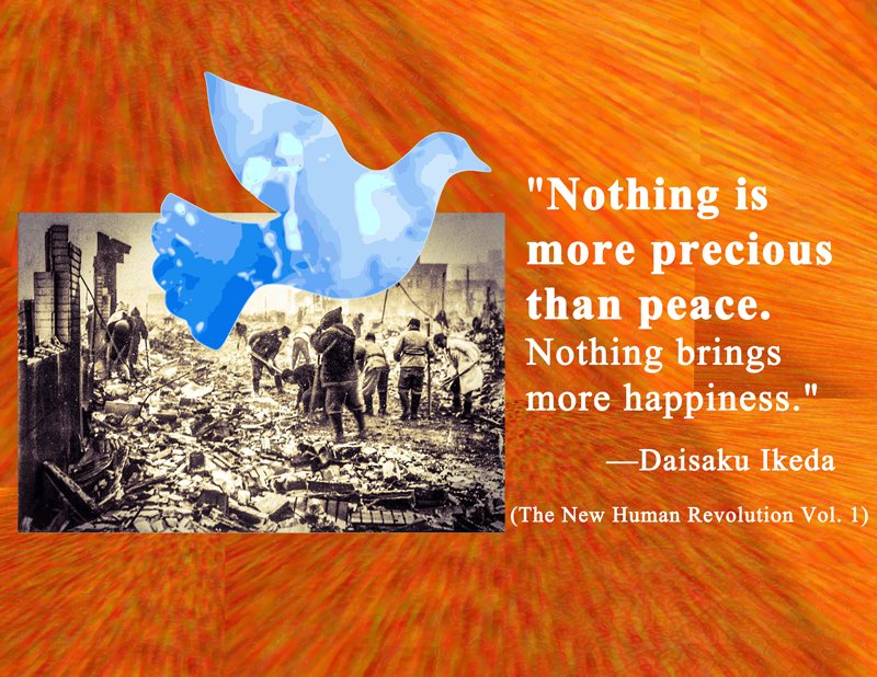 25 years ago, on #Aug6, 1993, SGI President Daisaku Ikeda began writing 
"The New Human Revolution.” 
Coinciding with the 48th #anniversary of atomic bombing of #Hiroshima, he began the serialized novel in the belief that #nuclearweapons "threaten the most basic of human rights,