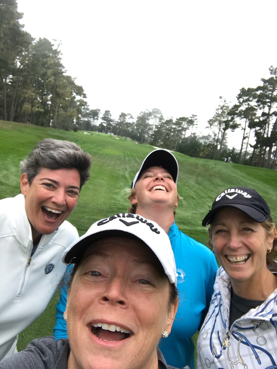 Putterchick's tweet image. Photo of the week. The 18th tee at Spyglass! #Big4 #Laughter #Pebble #TeamCallaway  #StraightOnSelfie