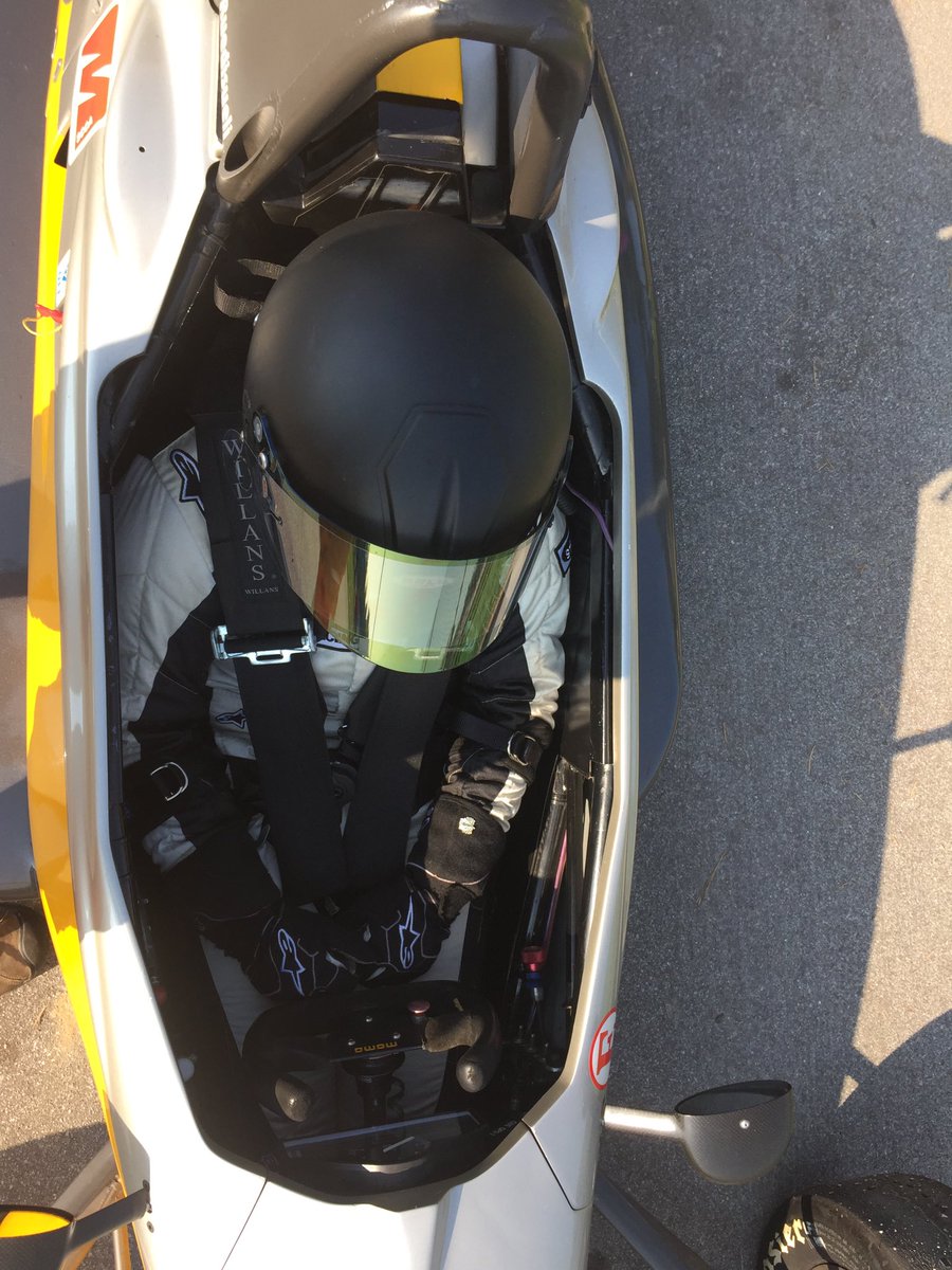 We had a great weekend at Mid Ohio. Megan on the grid, just before her race today.